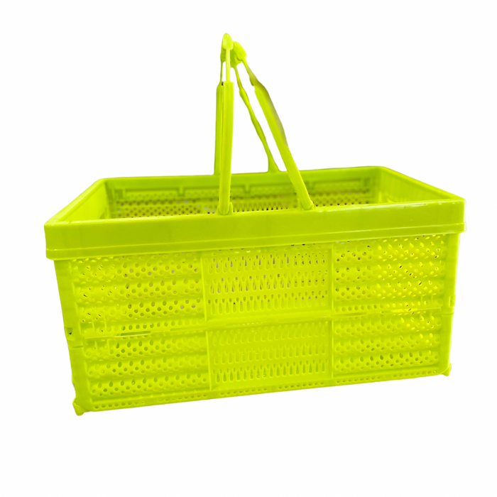 Plastic foldable basket