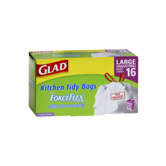 Glad kitchen tidy bag XL 16’s