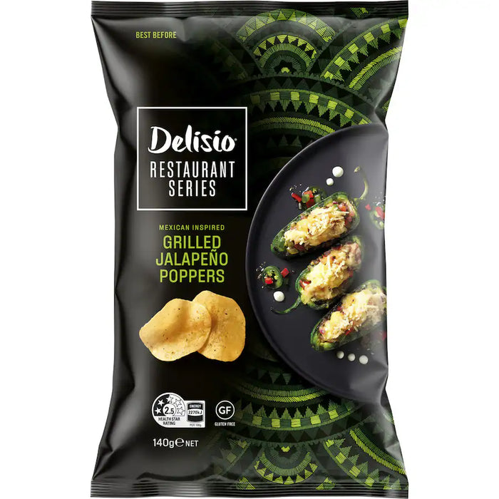 Delisio grilled jalapeno poppers 140g