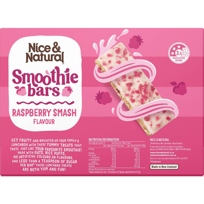 Nice and Natural Smoothie Bar 5x 100g (Raspberry Smash)