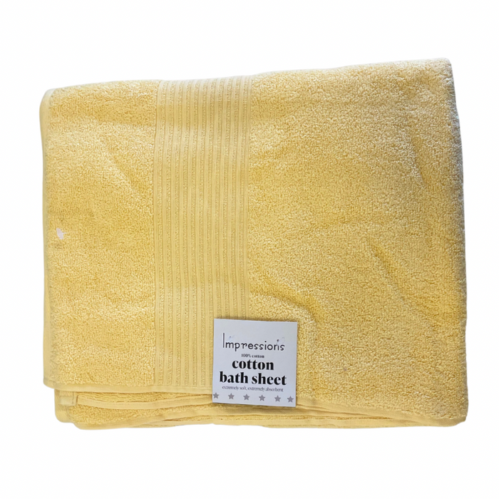 Plain Bath Towels 600GSM (Yellow)