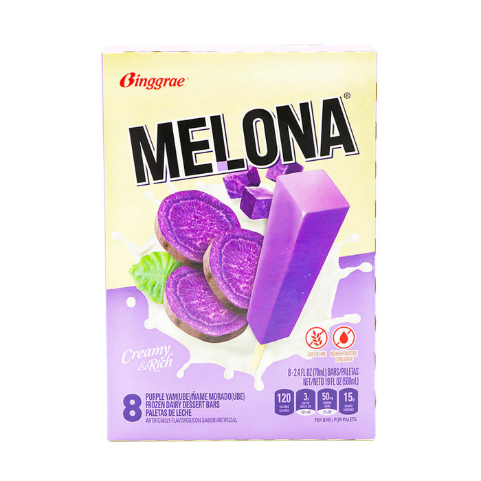 Melona Ice Cream Bar - Ube (box of 8's)