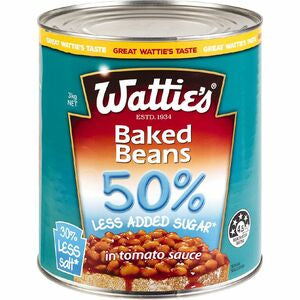 Watties Baked Beans 50% less sugar 3kg