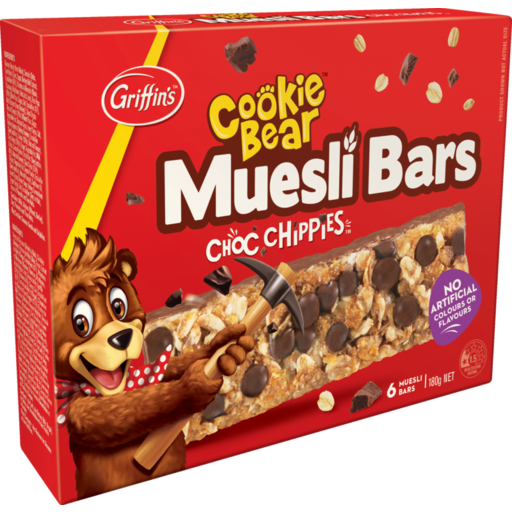 Griffin’s cookie bear muesli bar (choc chip 6’s)