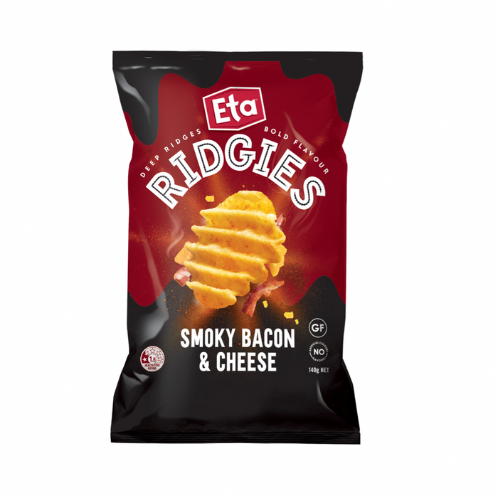 ETA Ridgies Smoky bacon cheese 100g