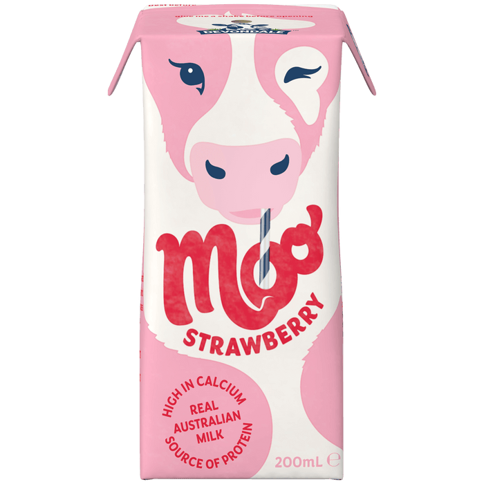 Moo Strawberry Flavoured Milk 200mls