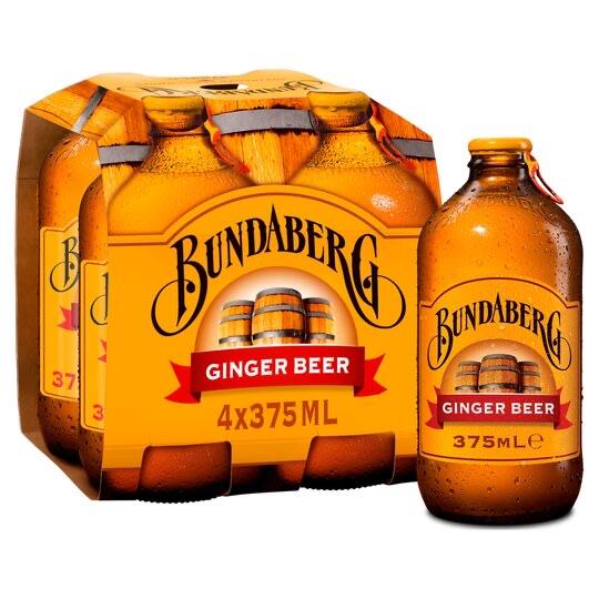 BUNDABERG SODA GINGER BEER 4PK 1500 ML